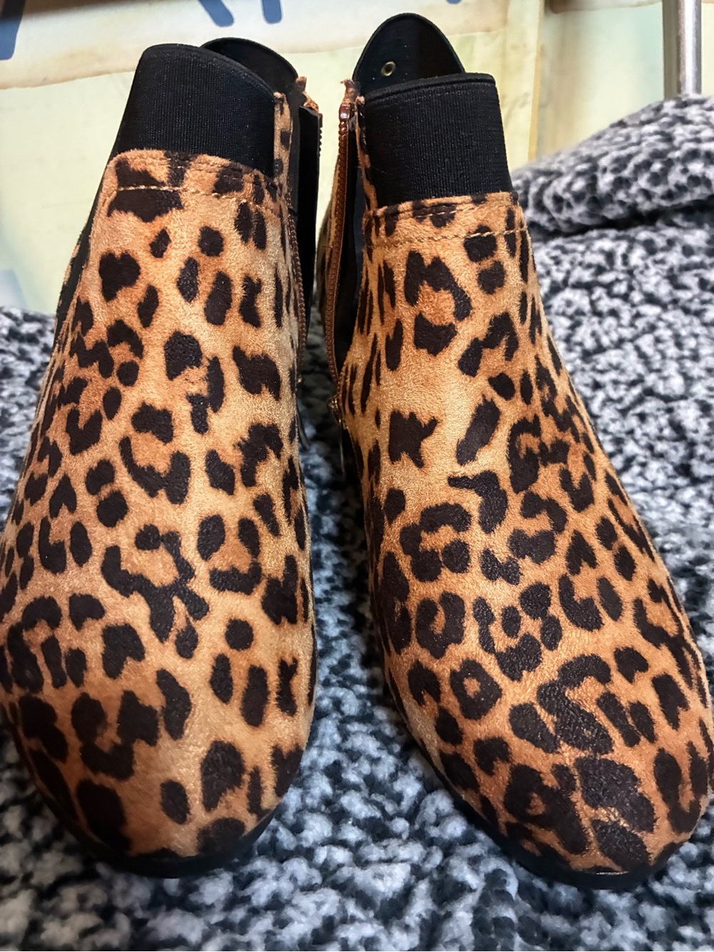 CLOUDWALKERS By AVENUE Leopard Print Women’s Ankle Boots - Brown Sz8W NWOT